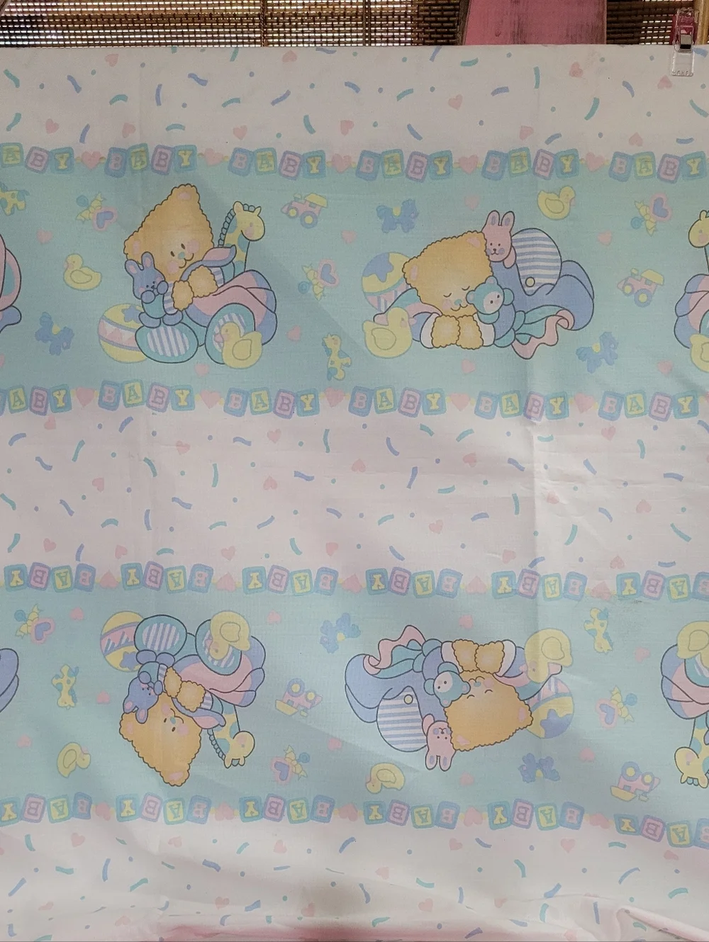 Baby Themed Pastel Colored Fabric 2 Yards (0798)